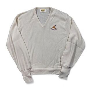 Vintage Signet U of M Williams Fund Sweater Men’s XL Cream Knit USA Made